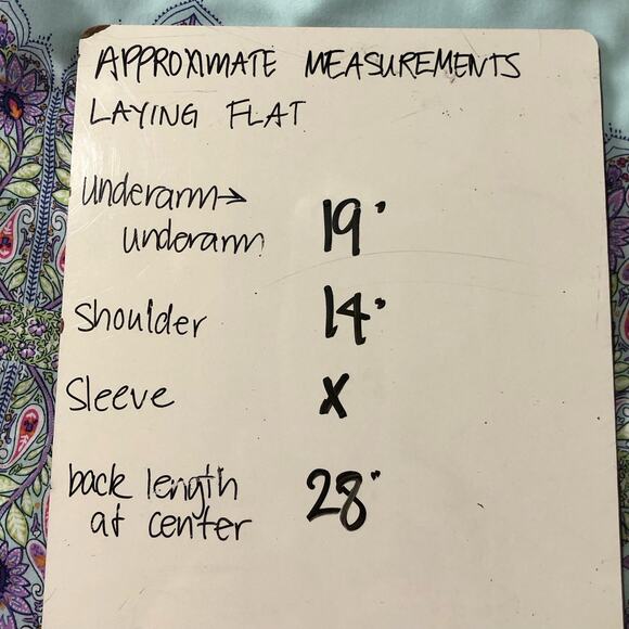 J. Jill Paisley Tunic Top Tank Sleeveless Boho Long Paisley Size Medium Petite - Picture 9 of 11